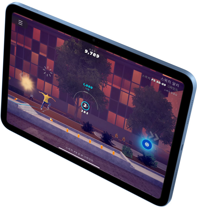 Skate City 게임을 보여주는 iPad.