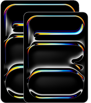 Вид спереду на iPad Pro 13 дюймів та iPad Pro 11 дюймів. Демонструється різниця в їхніх розмірах.