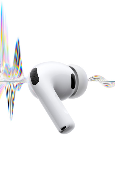 AirPods Pro 3、カラーはホワイト、ノイズキャンセリングマイク、シリコーン製イヤーチップ、短い軸部分