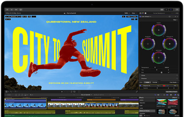 MacBook Air screen showing video editing to demonstrate M5 chip capabilities