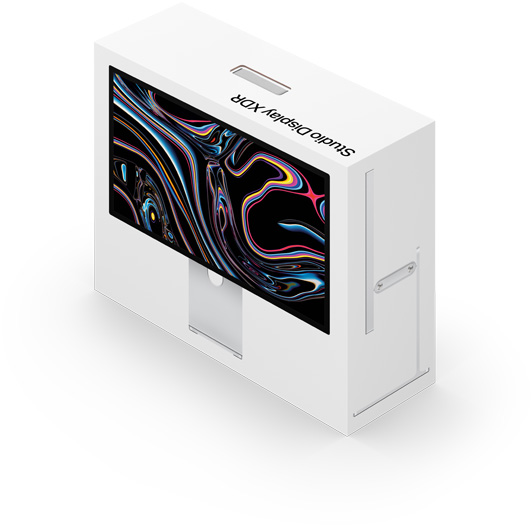 Studio Display XDR in its packaging